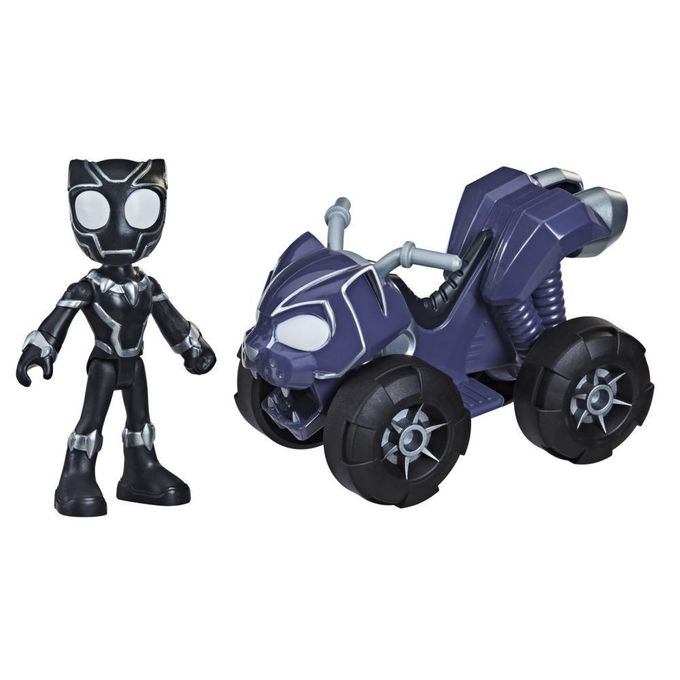 Spidey And His Amazing Friends - Black Panther e Veículo Quadriciclo Pantera F1943 - HASBRO
