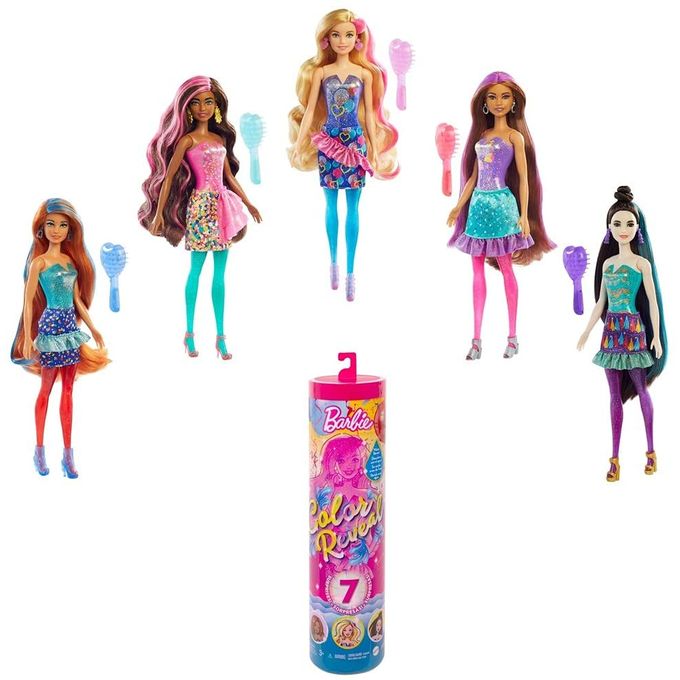 Boneca Barbie Color Reveal Festa de Confete 7 Surpresas Gwc58 - MATTEL