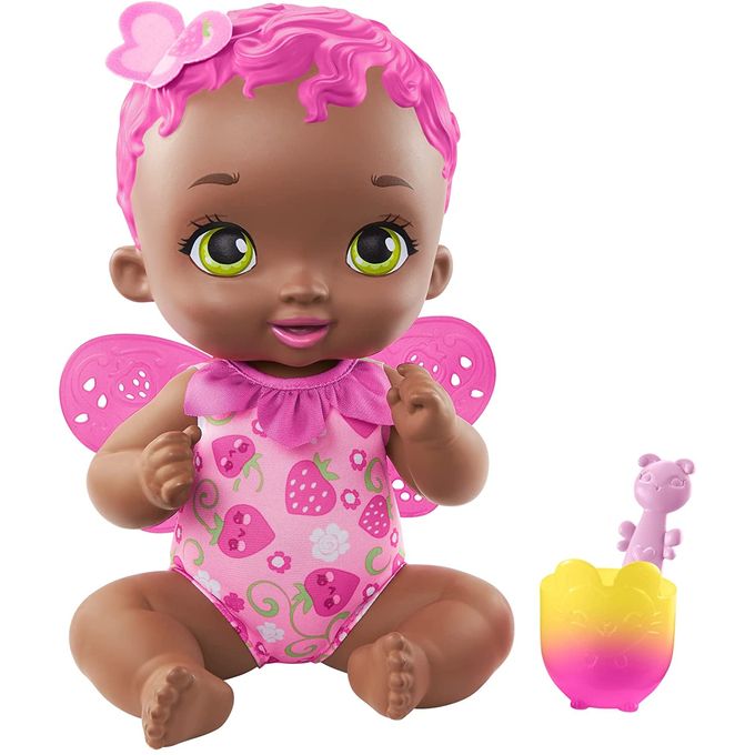 Boneca My Garden Baby - Beb Borboleta Frutinhas Comilonas - Negra Gyn99 - MATTEL