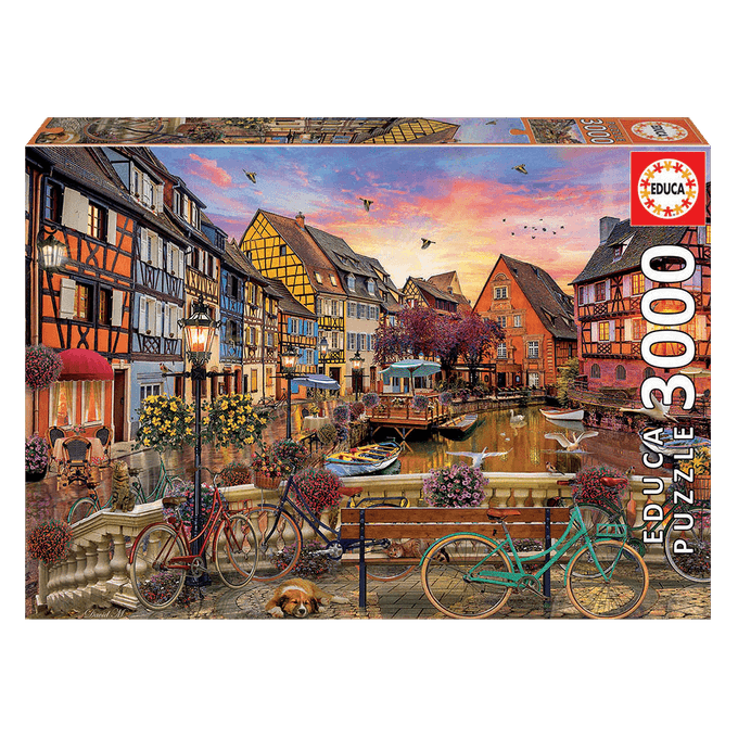 Puzzle 3000 peças Colmar	 França -Educa -Importado - GROW