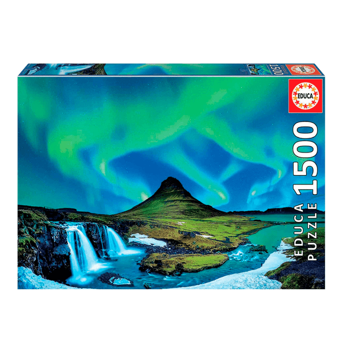 Puzzle 1500 peças Aurora Boreal, Islândia Educa - GROW