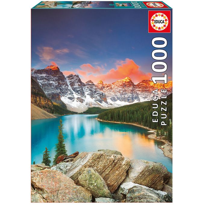 Puzzle 1000 peças Lago Moraine Canadá - Educa - Importado - GROW