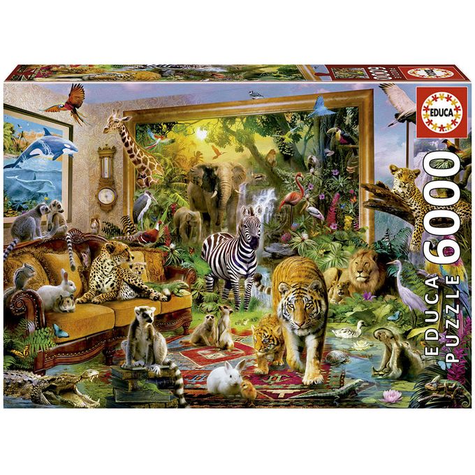 Puzzle 6000 peças Casa dos Bichos - Educa - Importado - GROW