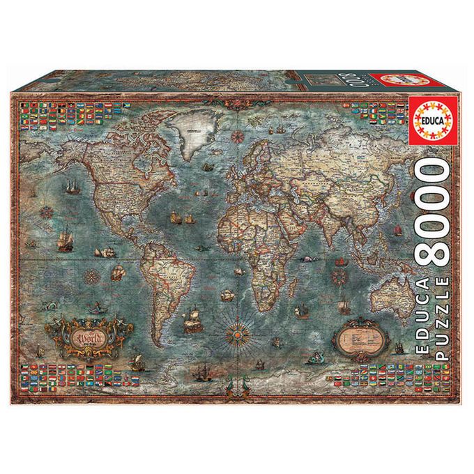 Puzzle 8000 peas Mapa Histrico - Educa - Importado - GROW