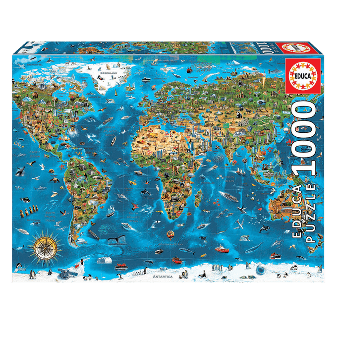 Puzzle 1000 peças Maravilhas do Mundo Educa - GROW