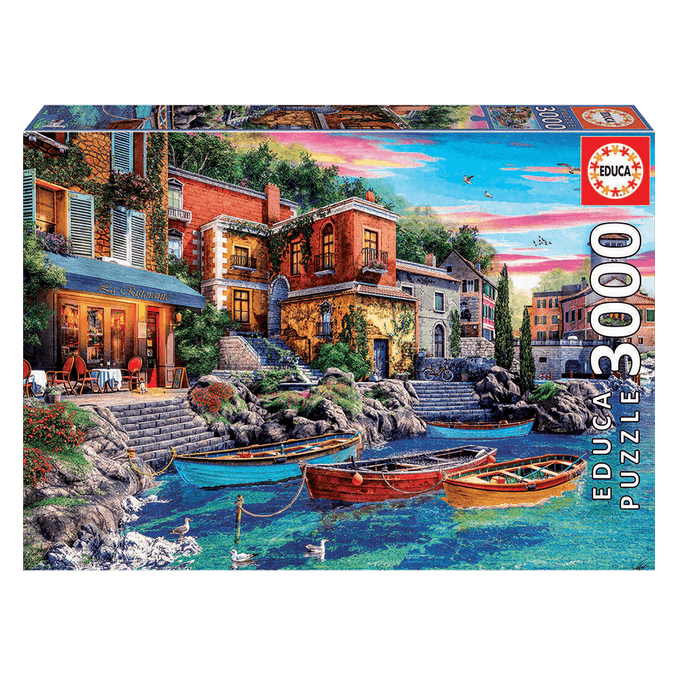 Puzzle 3000 peças Lago de Como	 Itália - Educa - GROW