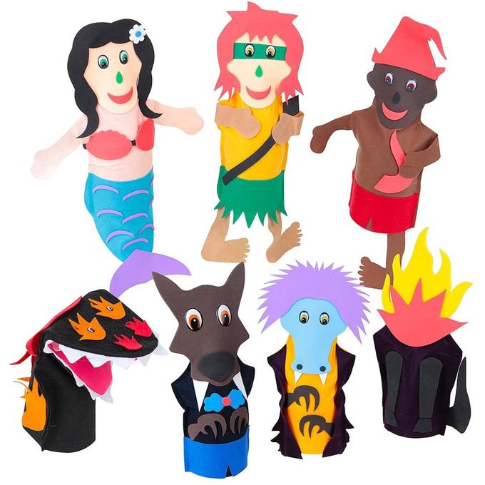 Fantoche Folclore Brasileiro com 7 Personagens - CARLU