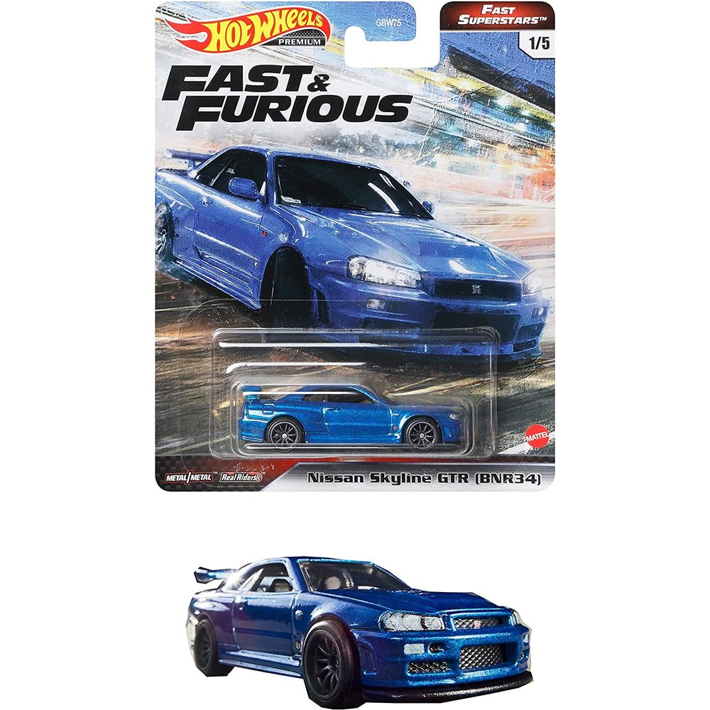 Carrinho Hot Wheels Velozes e Furiosos Premium Nissan Skyline gt-r