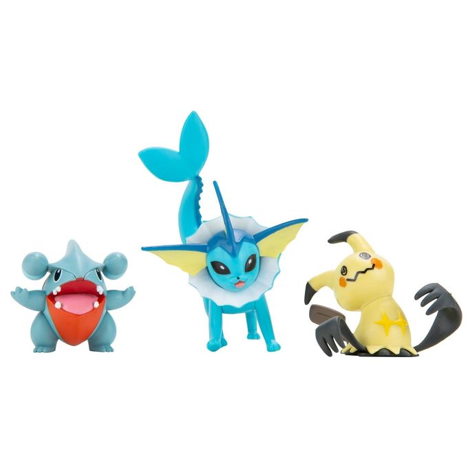 Pokemon - Pack com 3 Figuras - Vaporeon/mimikyu/gible - Sunny - SUNNY