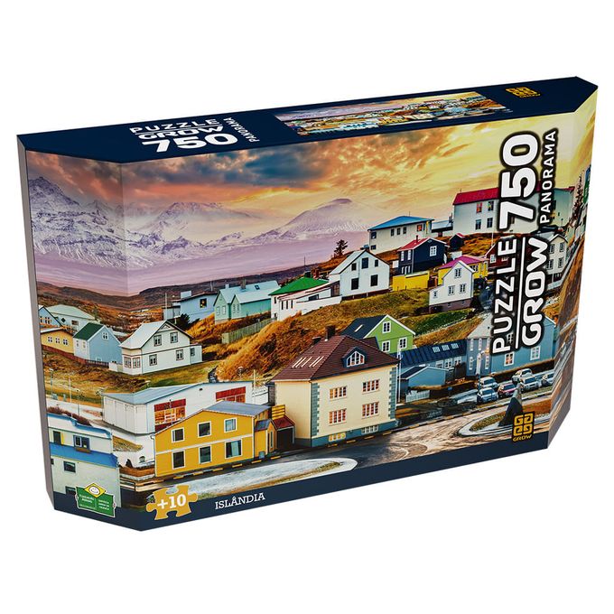 Puzzle 750 peças Panorama Islândia - GROW