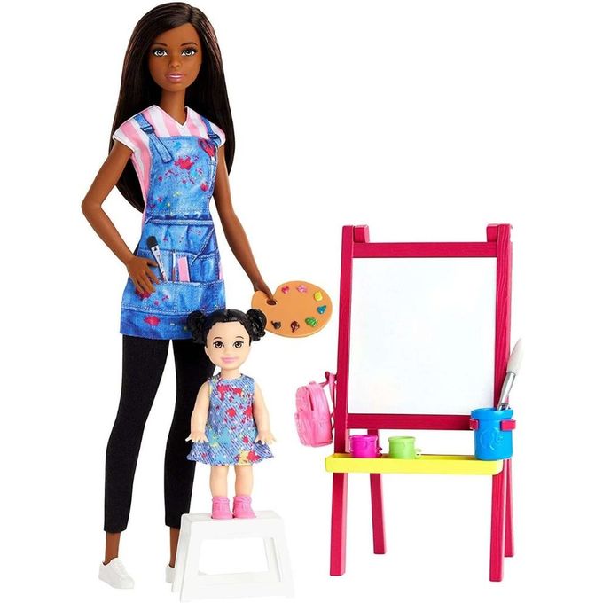 Boneca Barbie Professora de Arte Negra Gjm30 - MATTEL