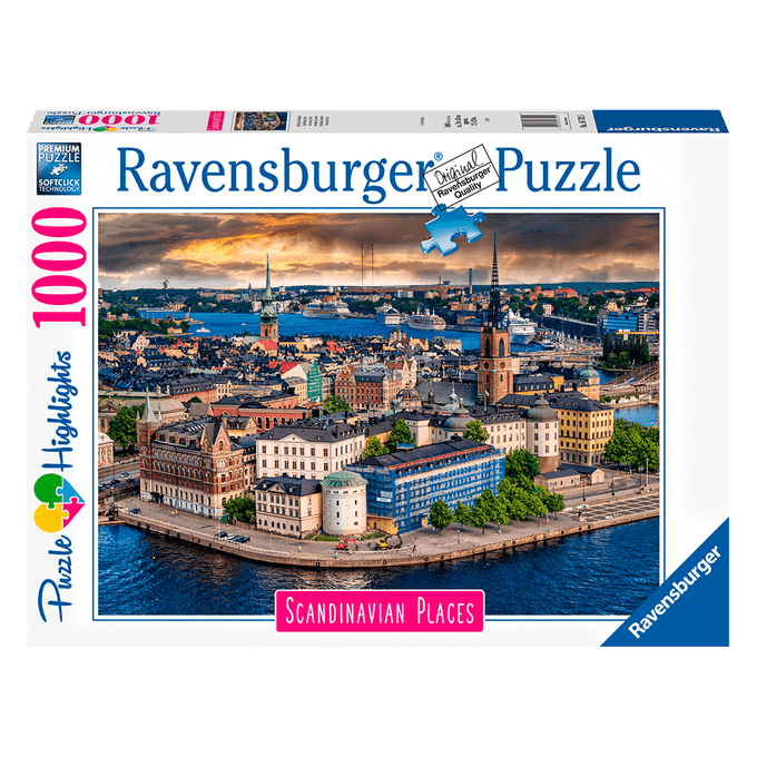 Puzzle 1000 peças Vista de Estocolmo - Ravensburger - Importado - GROW
