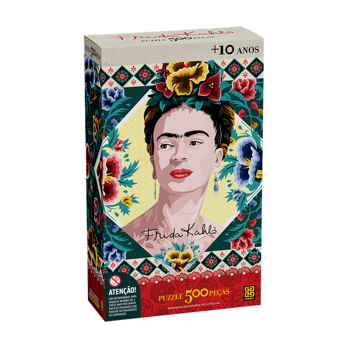 Puzzle 500 peças Frida Kahlo - GROW