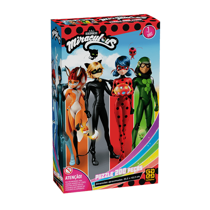 Puzzle 200 peças Miraculous - GROW