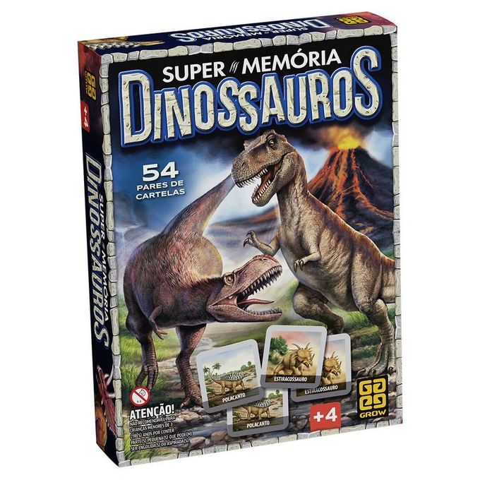 Jogo Super Memória Dinossauros - Grow - GROW