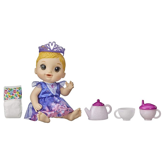 Baby Alive - Boneca Bebê Chá de Princesa - Loira F0031 - Hasbro - HASBRO