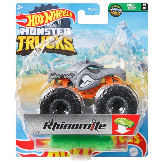 Kit 2x Hot Wheels Monster Trucks Brinquedo Carrinho Fyj44