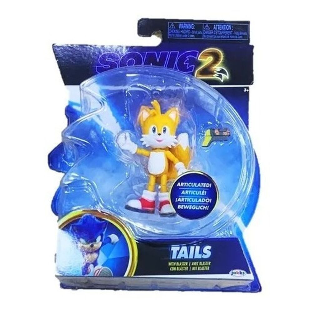 Sonic 2 Filme - Boneco Articulado - Tails - Candide - MP Brinquedos