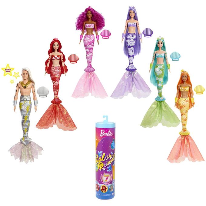 Boneca Barbie Color Reveal Arco-Íris 7 Surpresas Hdn68 - MATTEL