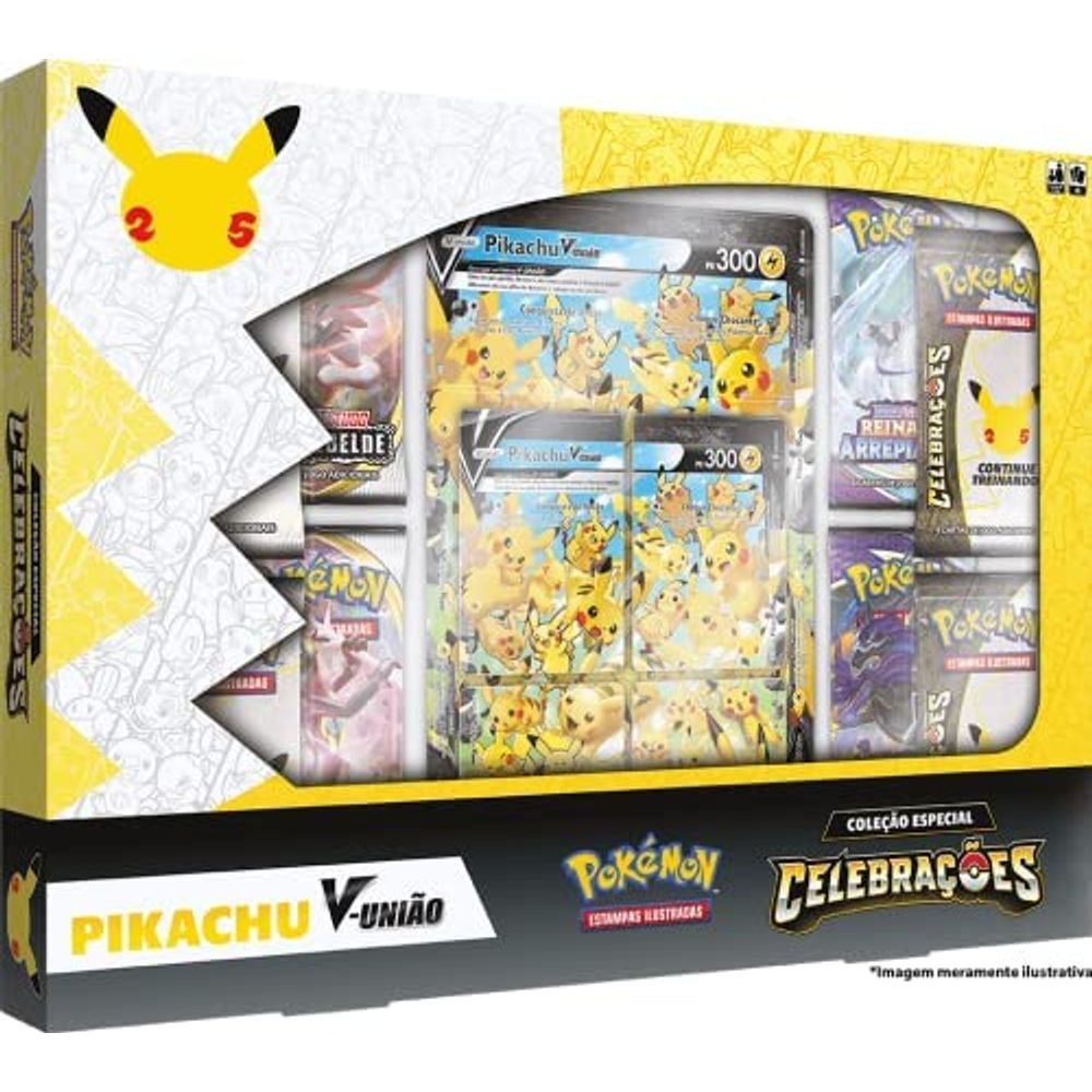 Jogo Cartas Pokemon Box Pikachu V 39 Cartas Copag - Azul