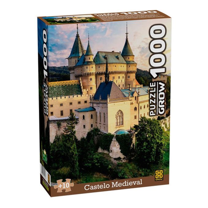Quebra-Cabeça 1000 Peças - Castelo Medieval - Grow - GROW