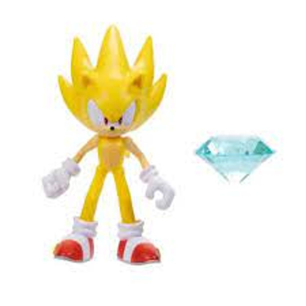 2 Pelúcia Super Sonic Azul e Amarelo Gold Turma Do Sonic Game