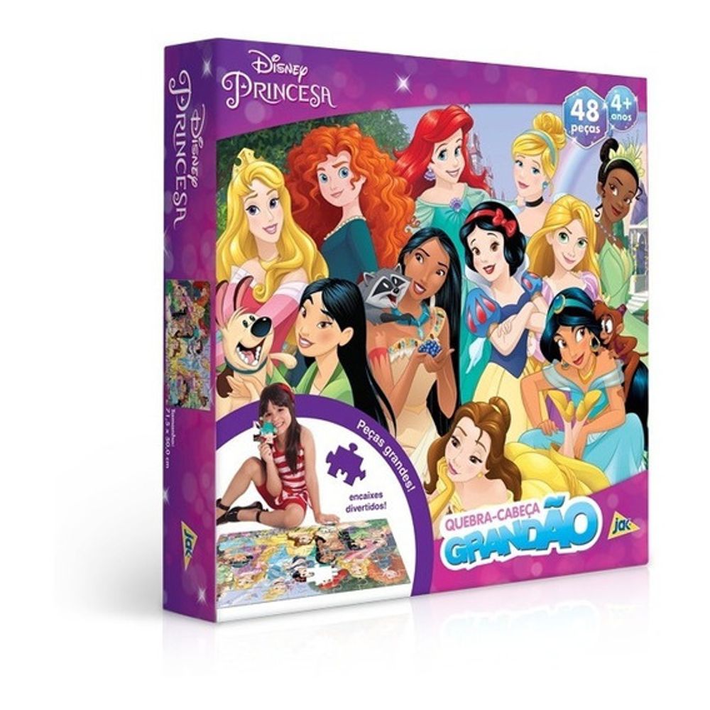 Quebra-Cabeça Grandão 48 Peças - Princesas Disney - Toyster - MP Brinquedos