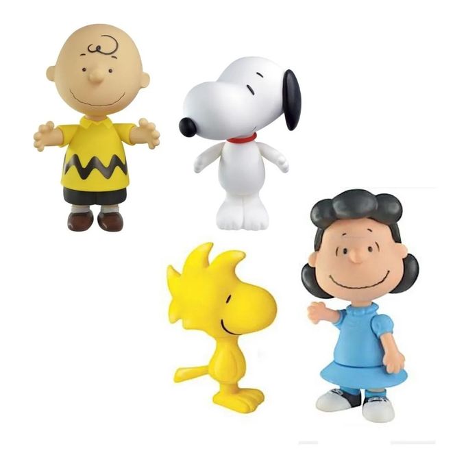 Snoopy - Kit com 4 Bonecos de Vinil - Lider - LÍDER