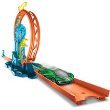 Hot Wheels Pista de brinquedo Ciclone de alta velocidade, HGV67