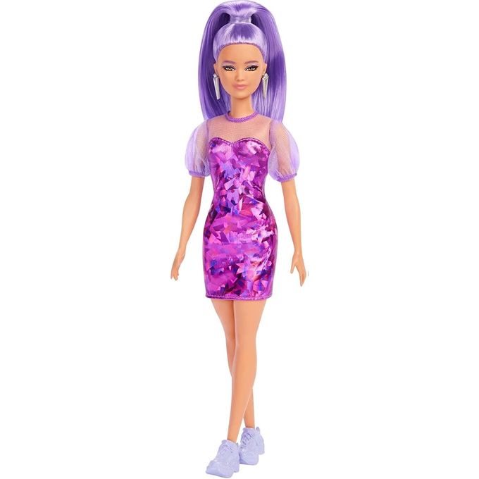 Boneca Barbie Fashionistas - Vestido Roxo Monocromático Hbv12 - MATTEL