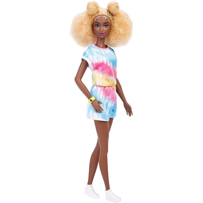 Boneca Barbie Fashionistas Negra - Conjunto Tie Dye Hbv14 - MATTEL