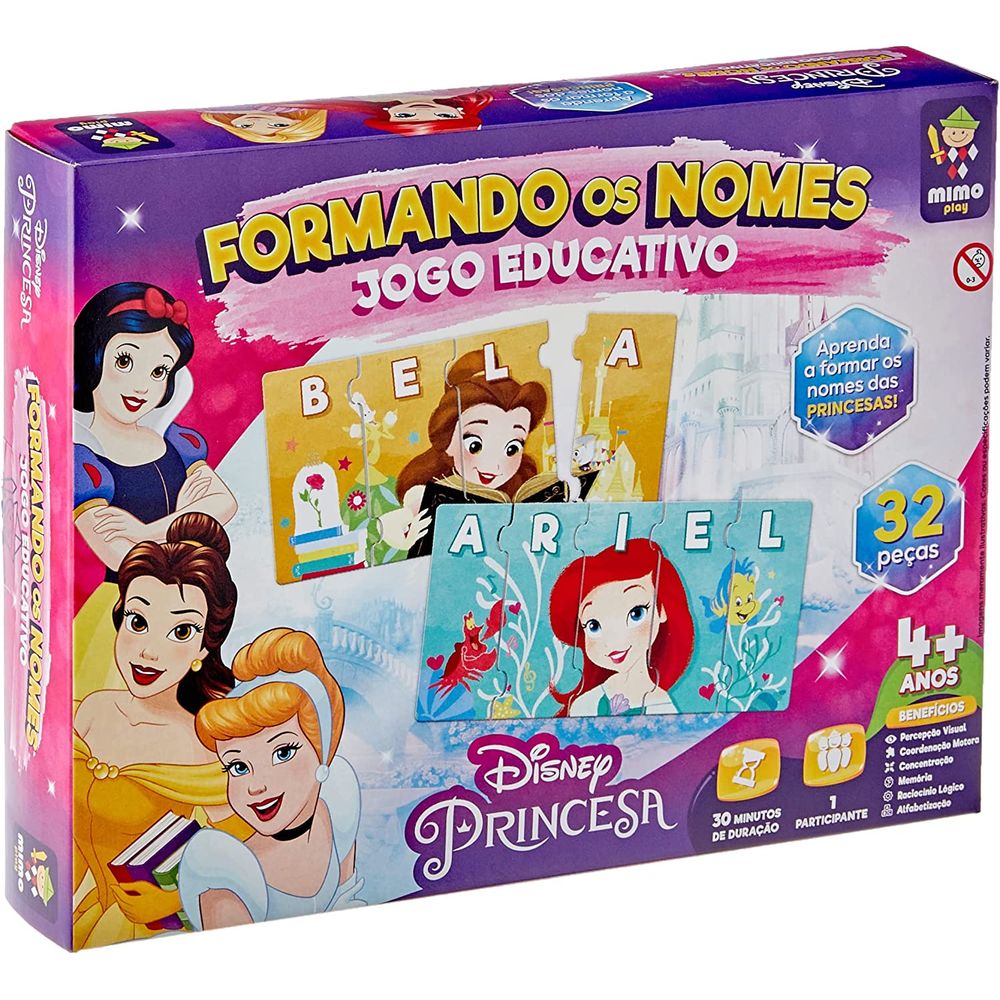 Jogo Princesas Disney - Formando Os Nomes - Mimo Toys - MP Brinquedos