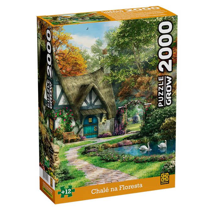 Puzzle 2000 peças Chalé na Floresta - GROW