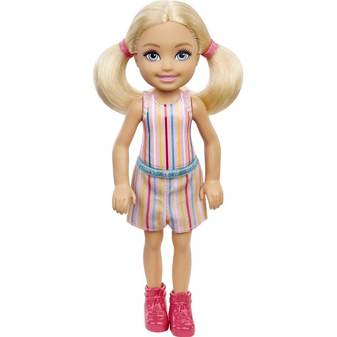 Boneca Barbie Família - Chelsea Club - Menina Conjunto Listrado Gxt38 - MATTEL