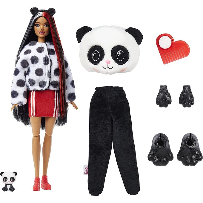 Boneca Barbie Cutie Reveal 10 Surpresas com Mini Pet e Fantasia de Panda Hhg22 - MATTEL