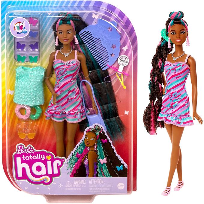 Boneca Barbie - Cabelos Coloridos - Negra Hcm91 - MATTEL