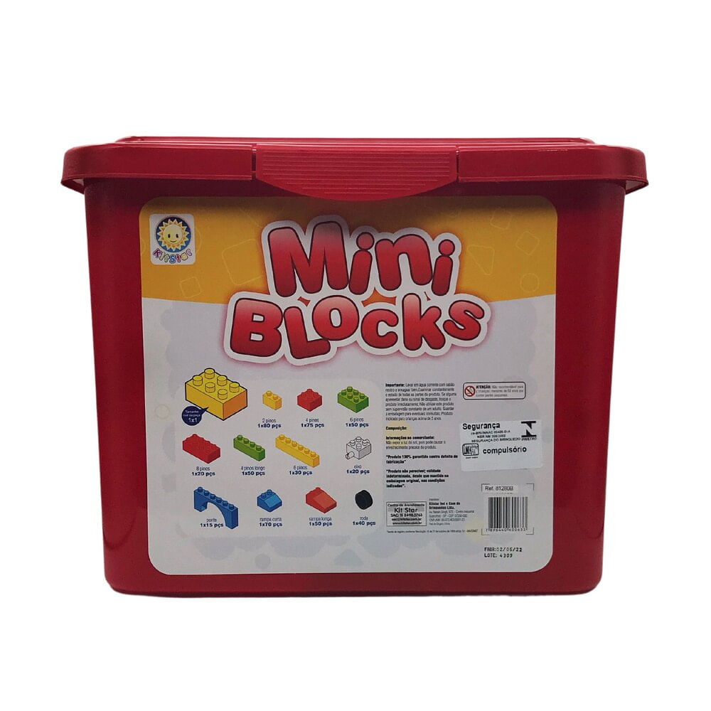 Mini Blocks Plásticos 500 Peças - Kitstar - MP Brinquedos