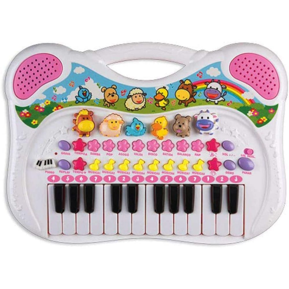 Teclado elétrico para piano infantil, brinquedo de piano bebê com 22  teclas, brinquedo de piano musical