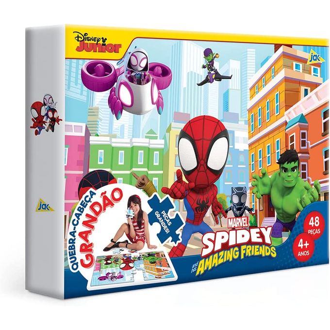 Quebra-Cabeça Grandão 48 Peças - Spidey - Toyster - TOYSTER