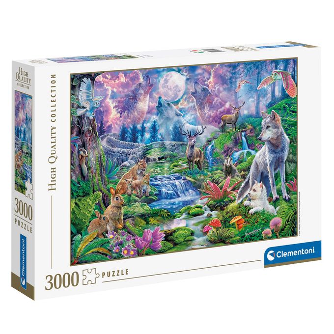 Puzzle 3000 peças Selva Enluarada - Clementoni - GROW