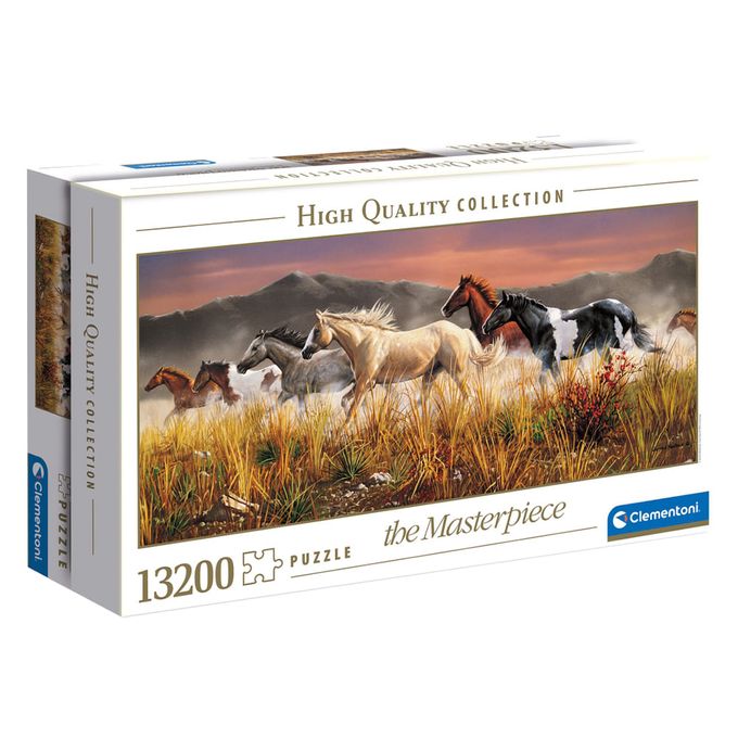 Puzzle 13200 peças Cavalos Selvagens - Clementoni - GROW