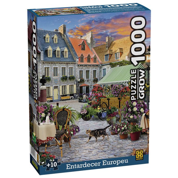 Puzzle 1000 peças Entardecer Europeu - GROW