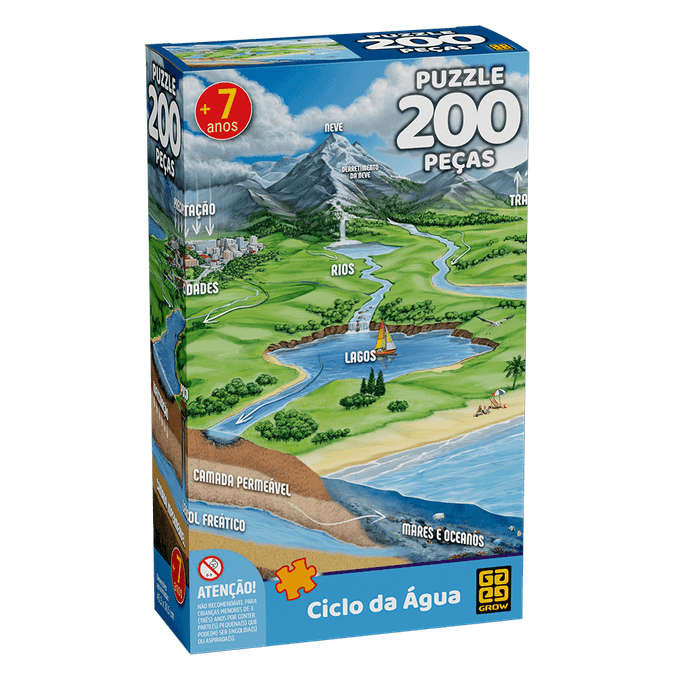 Puzzle 200 peças Ciclo da Água - GROW