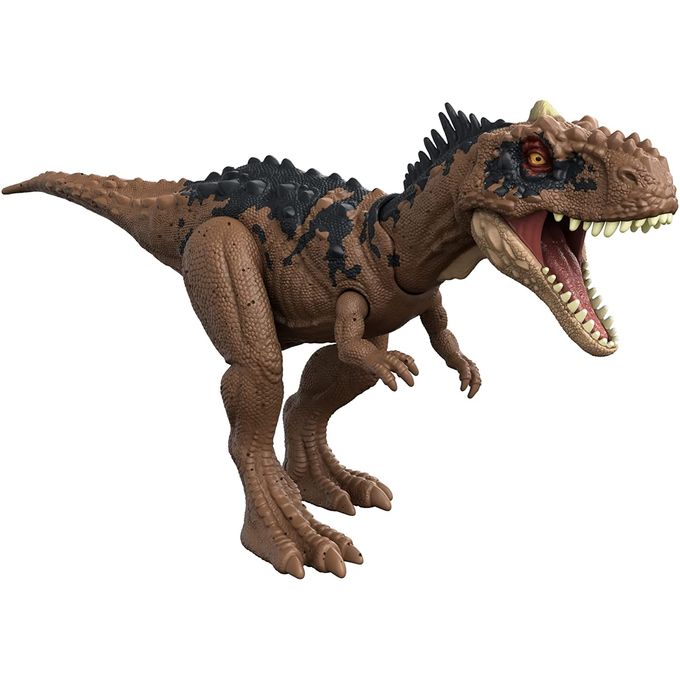 Jurassic World - Dinossauro Rajasaurus Marrom Ruge e Ataca Hdx35 - MATTEL