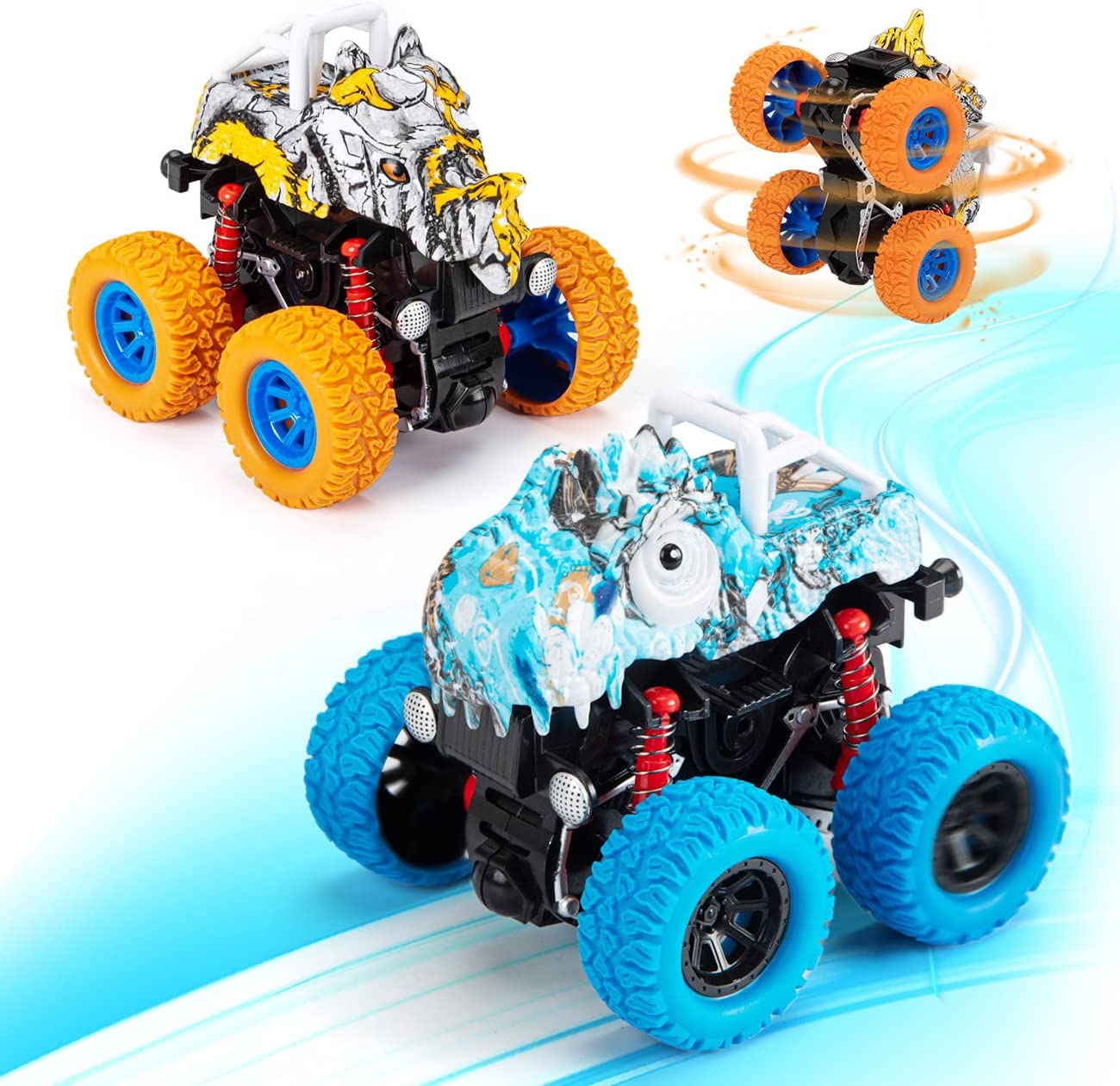 Carrinho Dino Stunt Fricção - Coloria