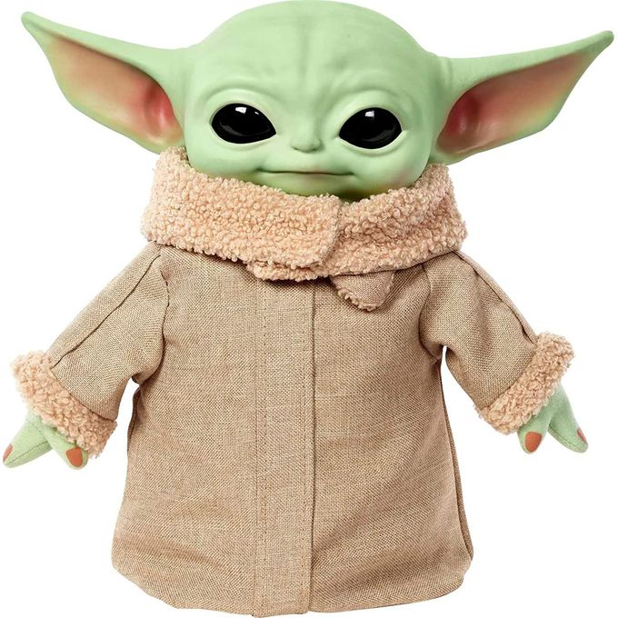 Star Wars - Boneco Baby Yoda The Mandalorian - Pelúcia Grogu com Sons Hjm25 - MATTEL