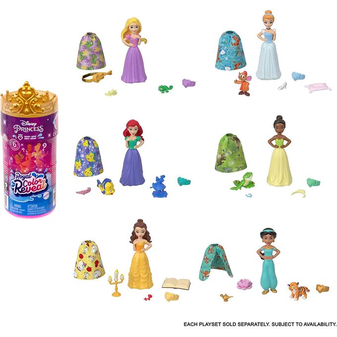 Boneca Princesas Disney Royal Color Reveal Hmb69 - MATTEL