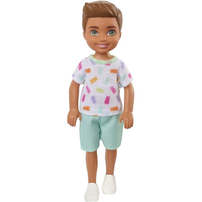 Boneca Barbie Club Chelsea Família Menino Camiseta Monstro Mattel na Tyzu  Toys