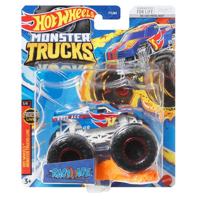 Hot Wheels - Monster Trucks - Race Ace Hnw27 - MATTEL