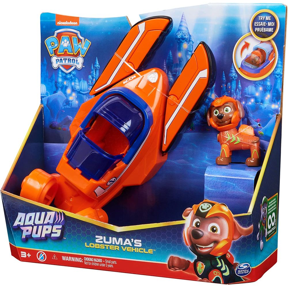 Patrulha Canina Aqua Pups - Boneco Zuma com Veículo - Sunny - MP Brinquedos